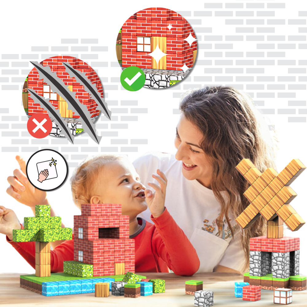 Lärorika Magnetiska Minecraft Block - Ozerty