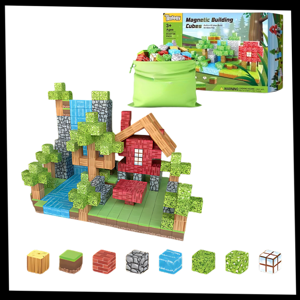 Lärorika Magnetiska Minecraft Block - Ozerty