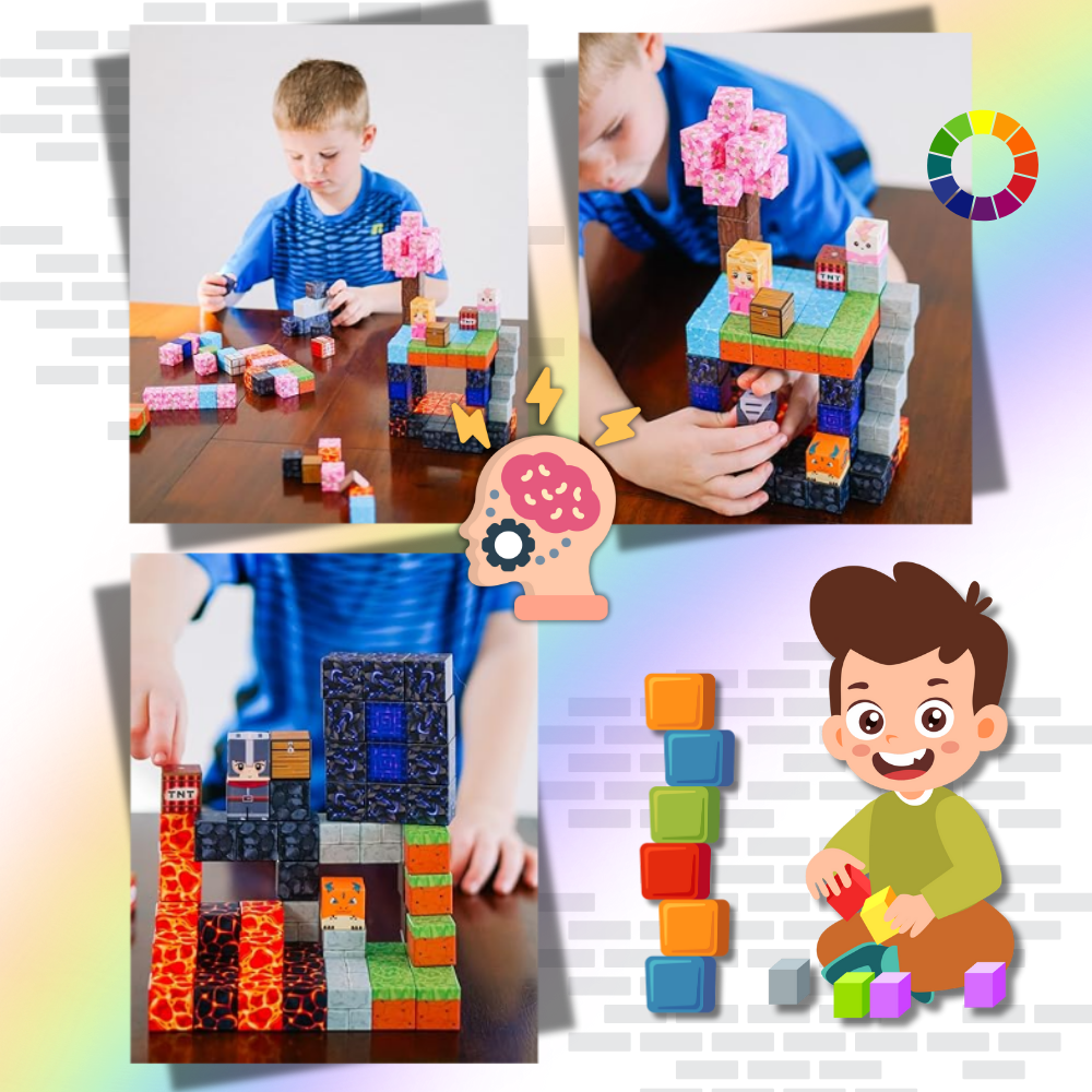 Lärorika Magnetiska Minecraft Block - Ozerty