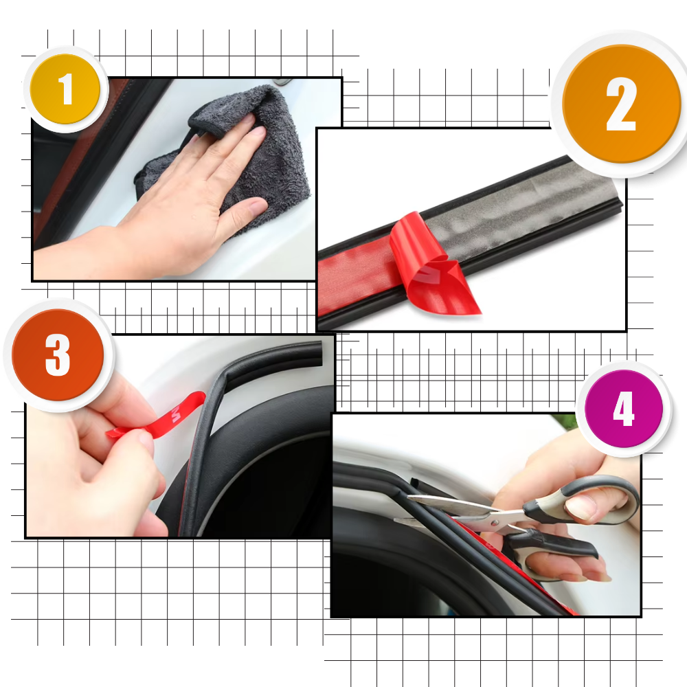 Perfect Seal ljudisolerande vädertätningslist för bilar - Ozerty