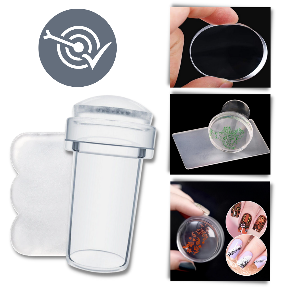 Genomskinlig stämpeldyna för naglar - Ozerty