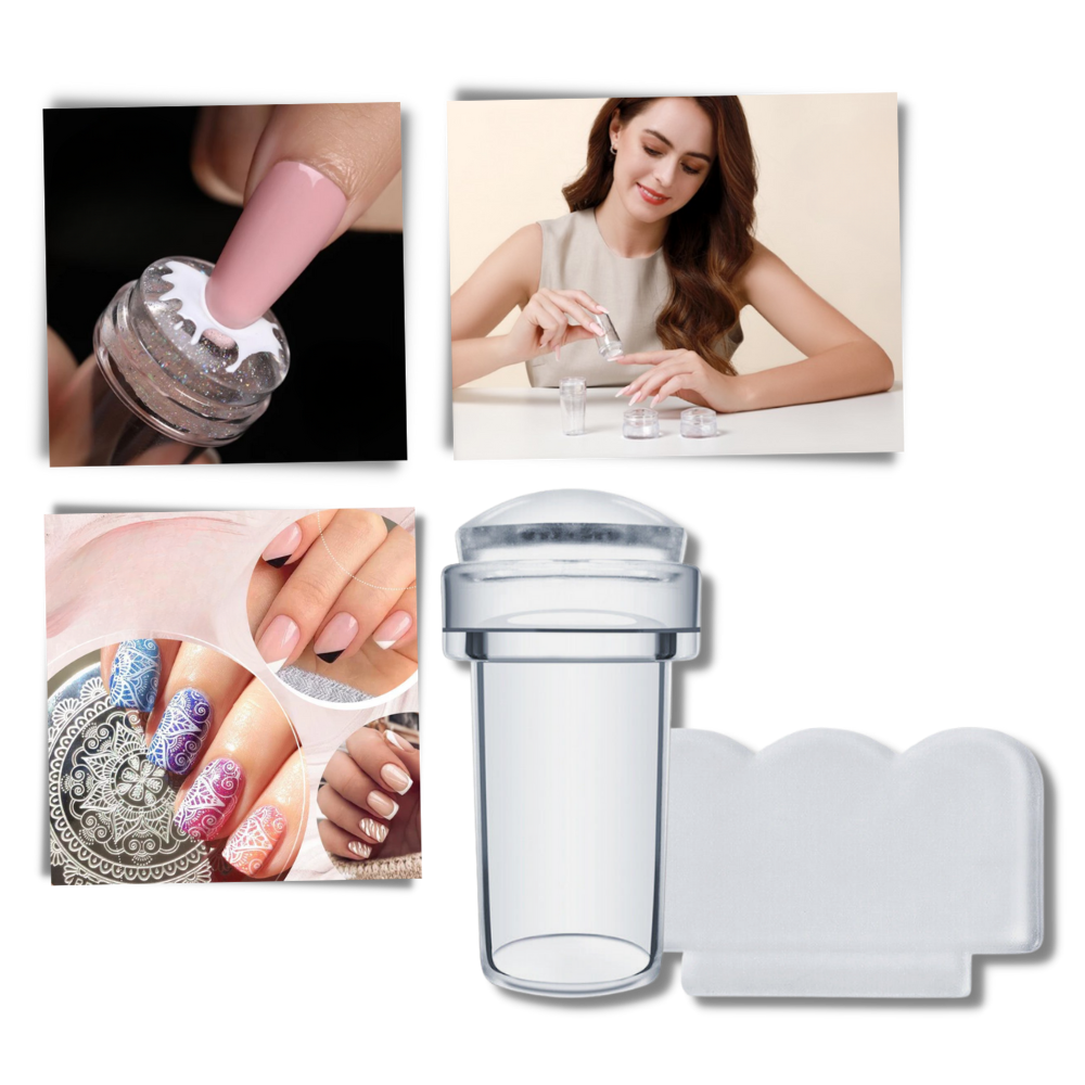 Genomskinlig stämpeldyna för naglar - Ozerty