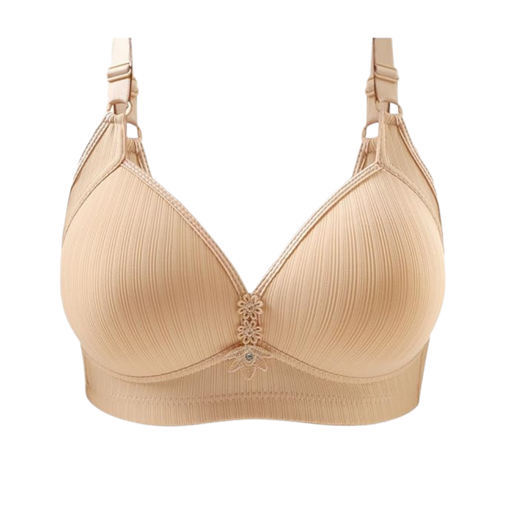 Plus Size Trådlös Push-Up BH -Beige/SBeige/MBeige/LBeige/XLBeige/XXLBeige/3XLBeige/4XLBeige/5XL - Ozerty