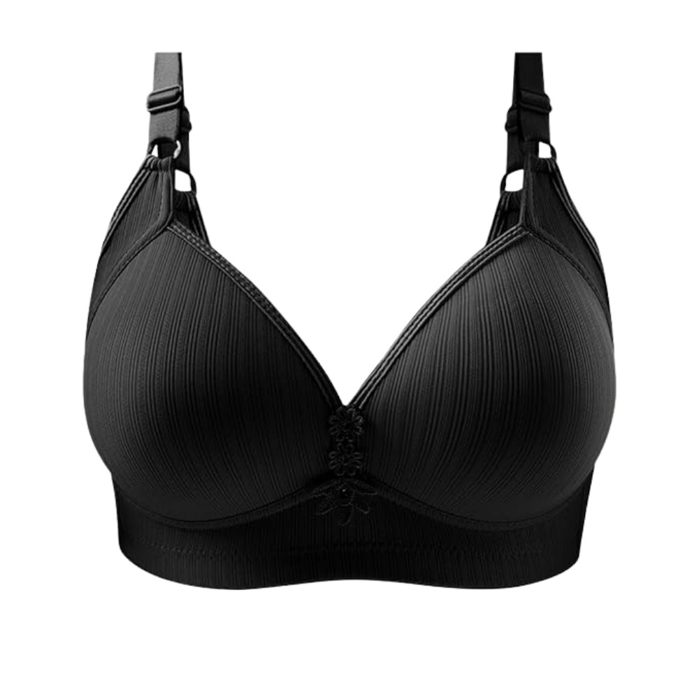 Plus Size Trådlös Push-Up BH -Svart/SSvart/MSvart/LSvart/XLSvart/XXLSvart/3XLSvart/4XLSvart/5XL - Ozerty