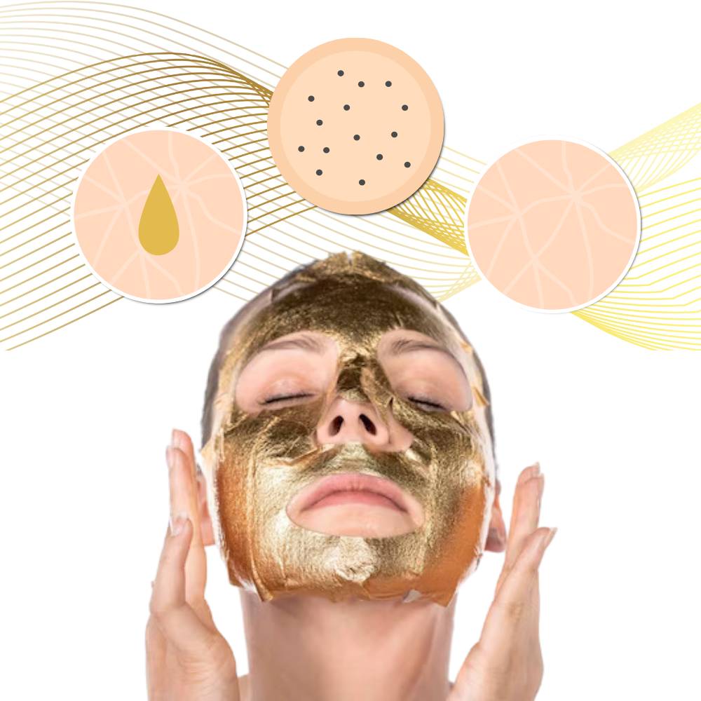 Guld peel off mask med porrengöring - Ozerty