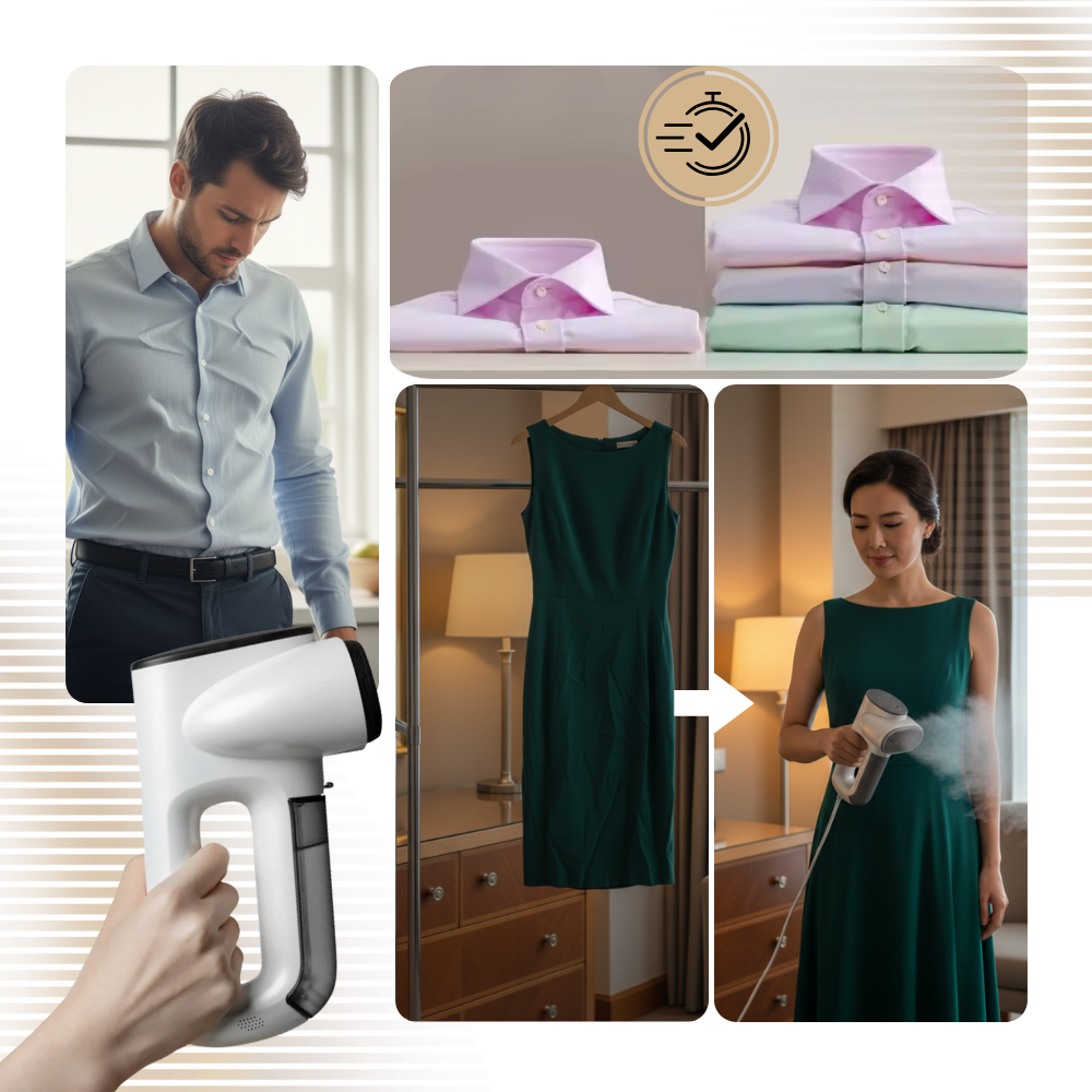 Bärbar kläddammsugare och steamer - Ozerty