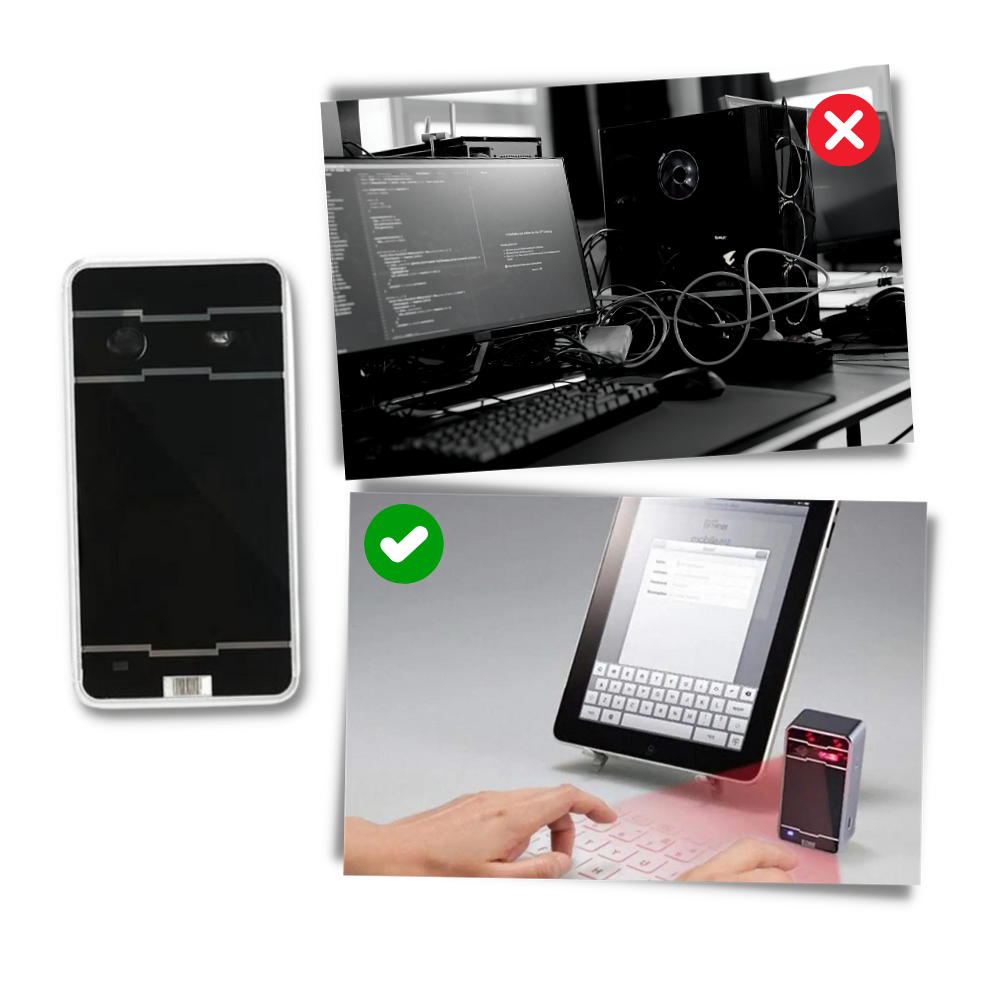 Bärbart holografiskt tangentbord - Ozerty