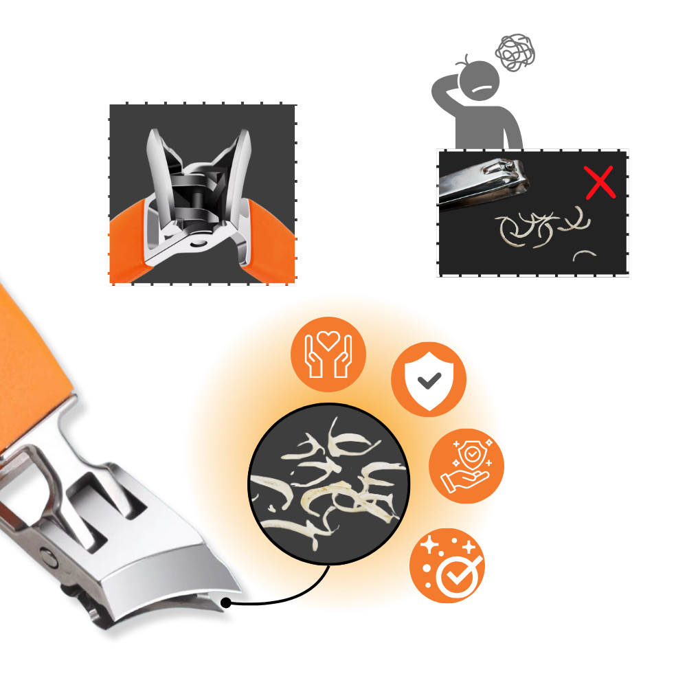 Nagelklippare med precisionsgrepp och bred tång - Ozerty