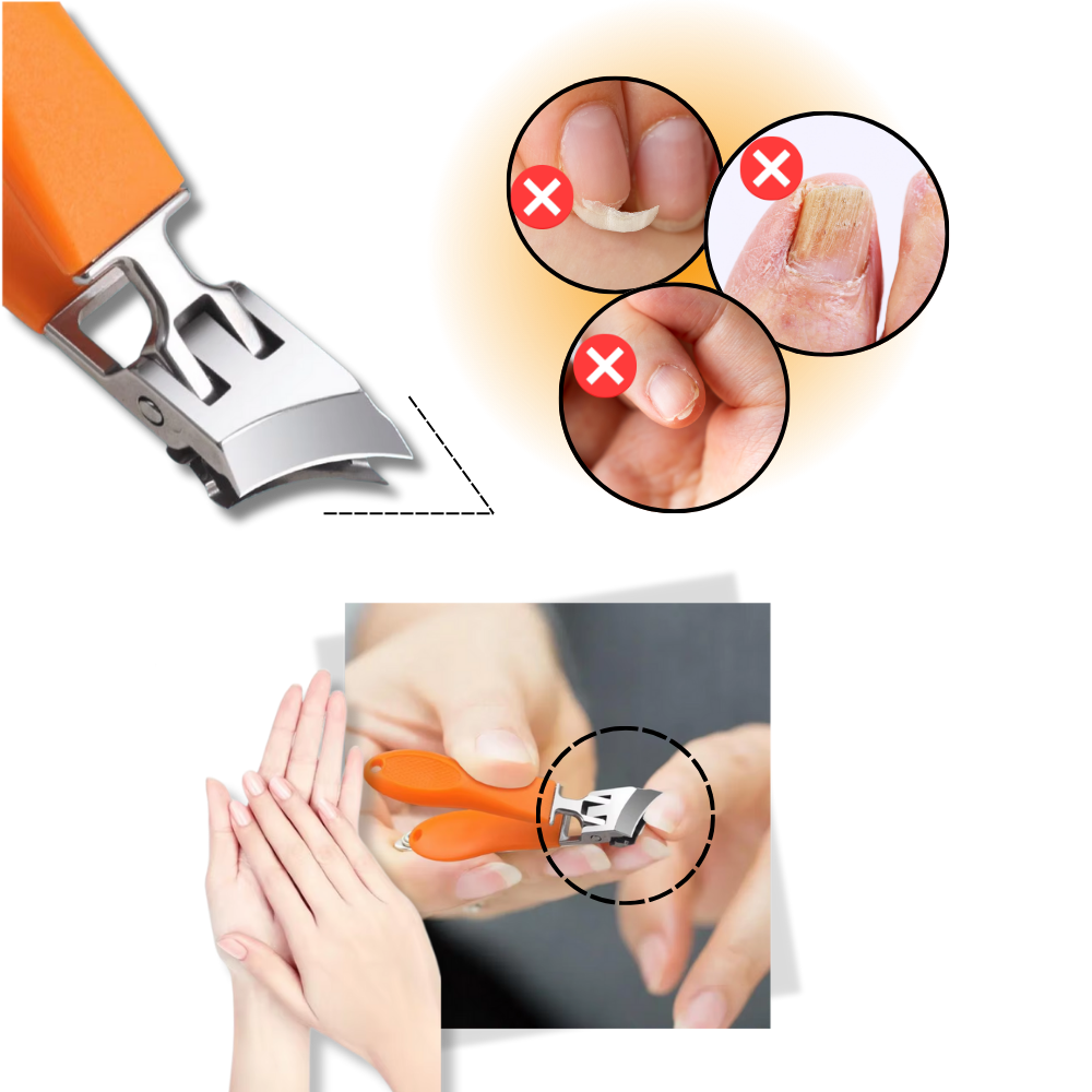 Nagelklippare med precisionsgrepp och bred tång - Ozerty