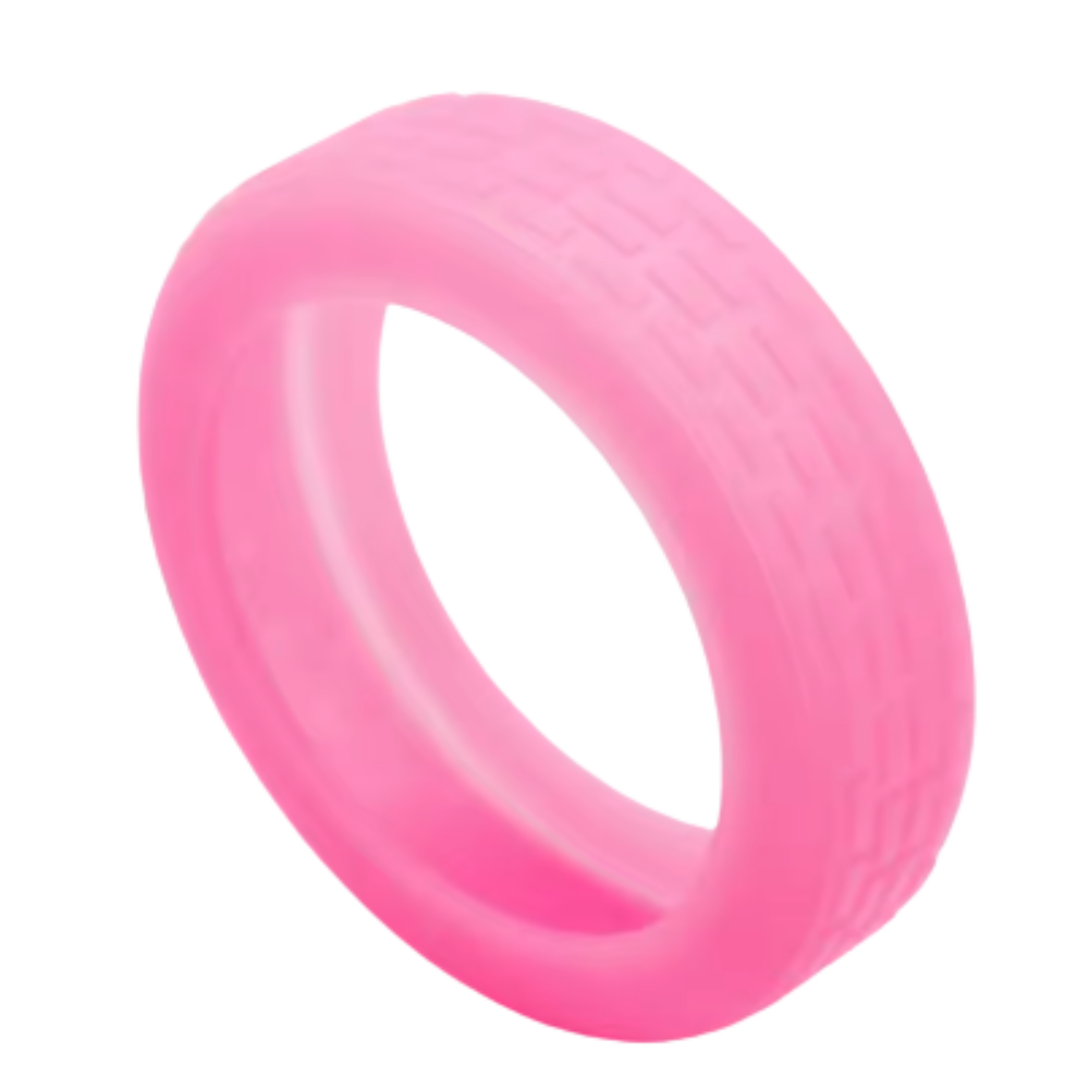 Hjulskydd av premiumsilikon -Neon rosa - Ozerty