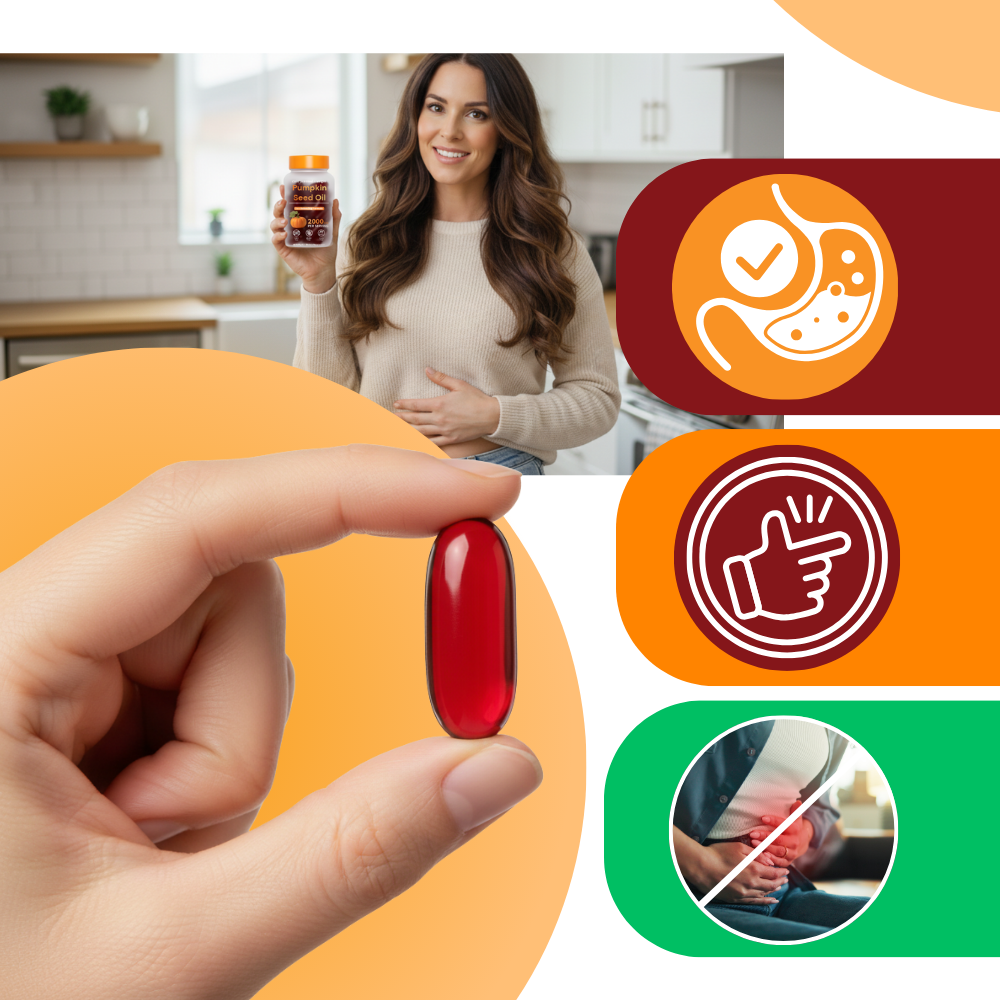 Pumpafröolja mjuka gelekapslar - Ozerty