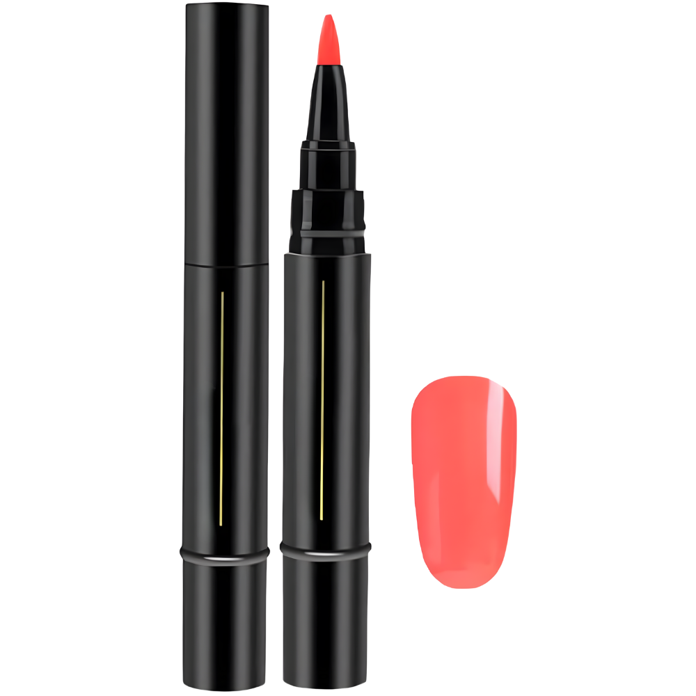 Snabbtorkande nagellackspenna -Korallorange - Ozerty