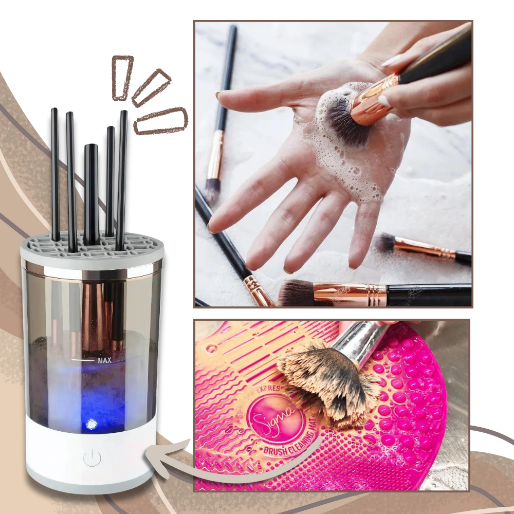 Snabb elektrisk rengörare för sminkborstar - Ozerty
