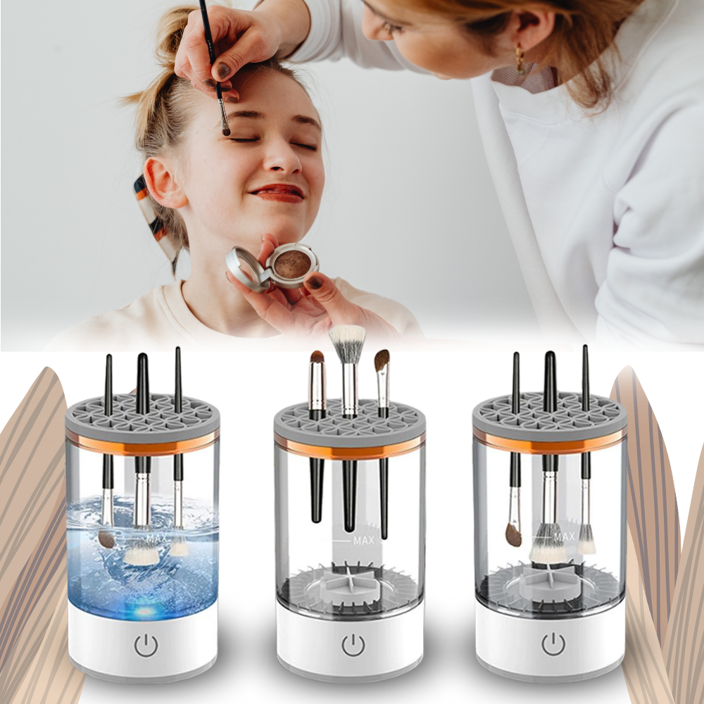 Snabb elektrisk rengörare för sminkborstar - Ozerty