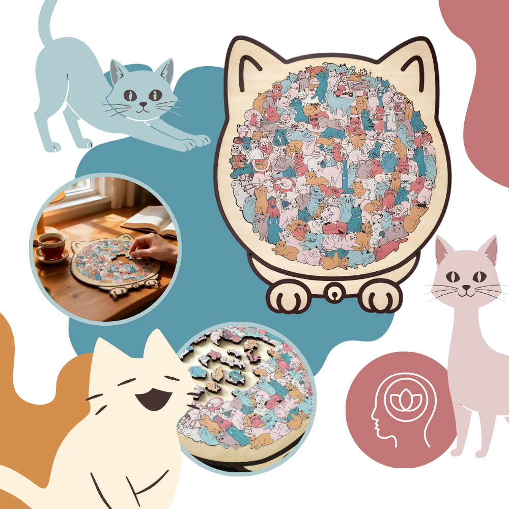 Avkopplande pussel med kattmotiv - Ozerty