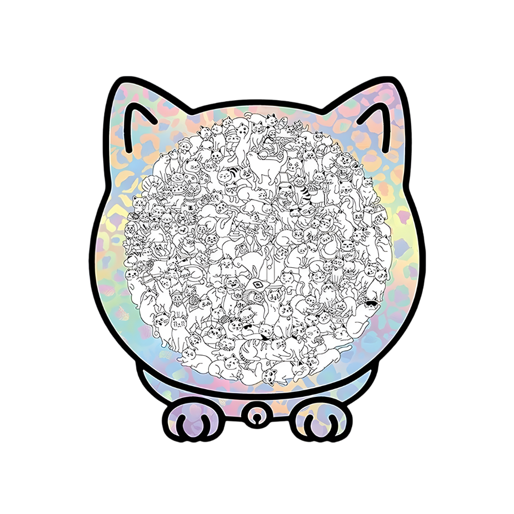 Avkopplande pussel med kattmotiv -Spökkatt - Ozerty