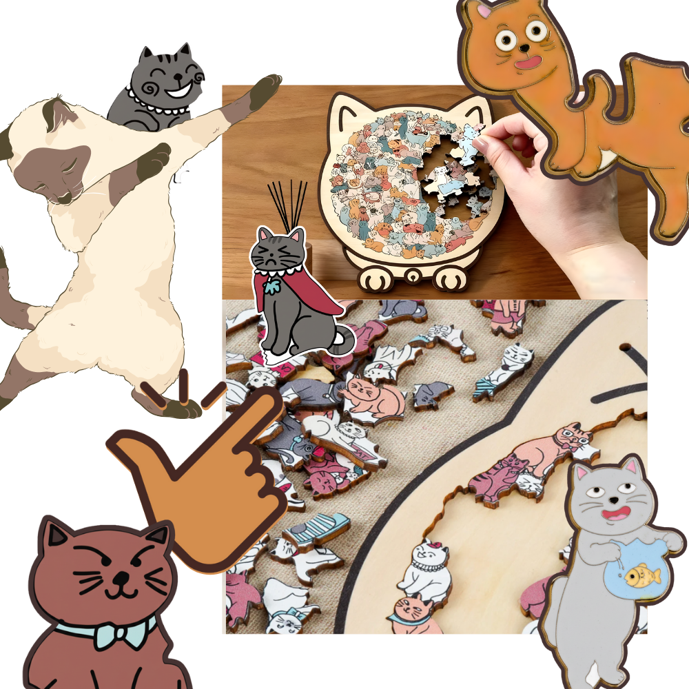 Avkopplande pussel med kattmotiv - Ozerty