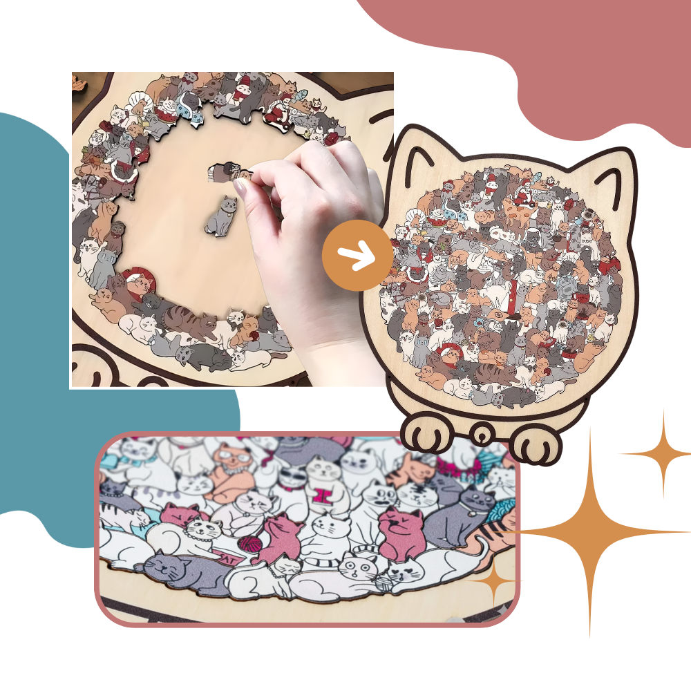 Avkopplande pussel med kattmotiv - Ozerty