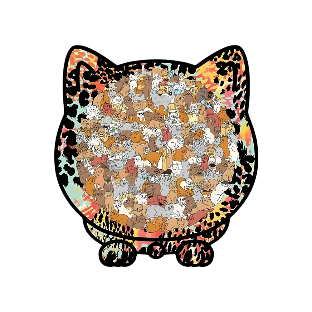 Avkopplande pussel med kattmotiv -Vild katt - Ozerty