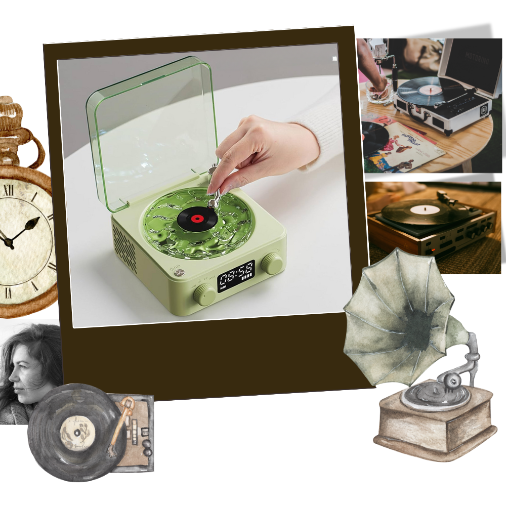 Waves vinylspelare i retrostil - Ozerty