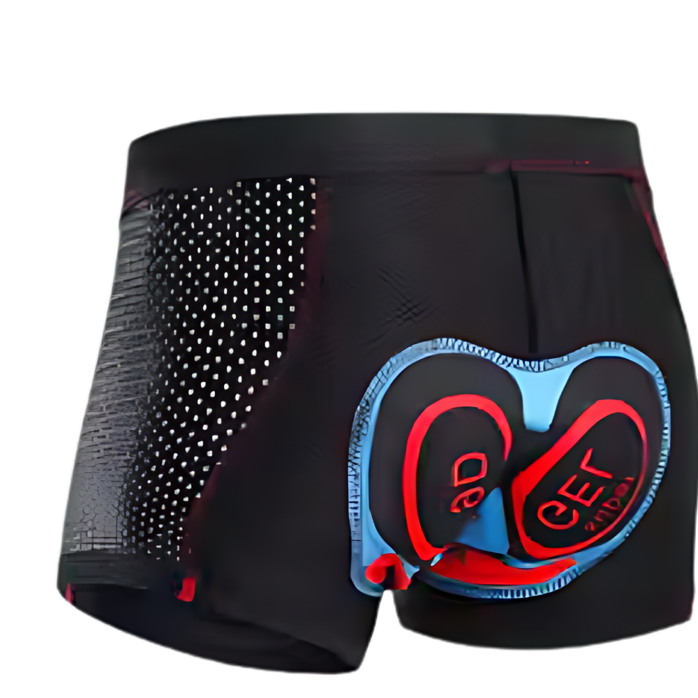Sömlösa Vadderade Cykelshorts -Blå - Ozerty