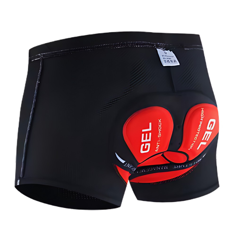 Sömlösa Vadderade Cykelshorts -Röd - Ozerty