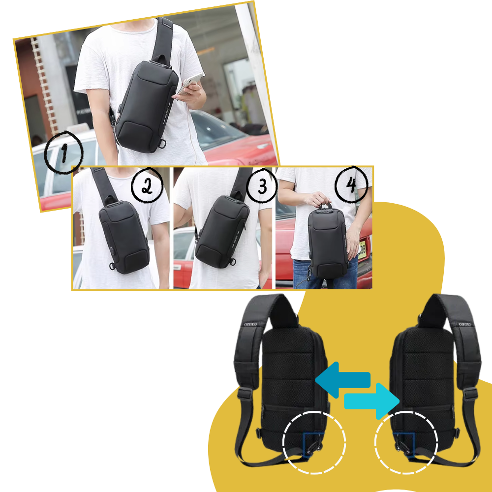 Säker Charge Crossbody-väska - Ozerty