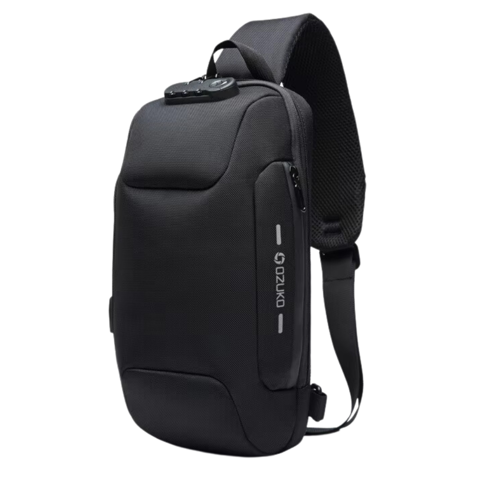 Säker Charge Crossbody-väska -Svart - Ozerty