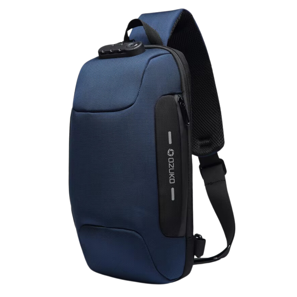 Säker Charge Crossbody-väska -Blå - Ozerty