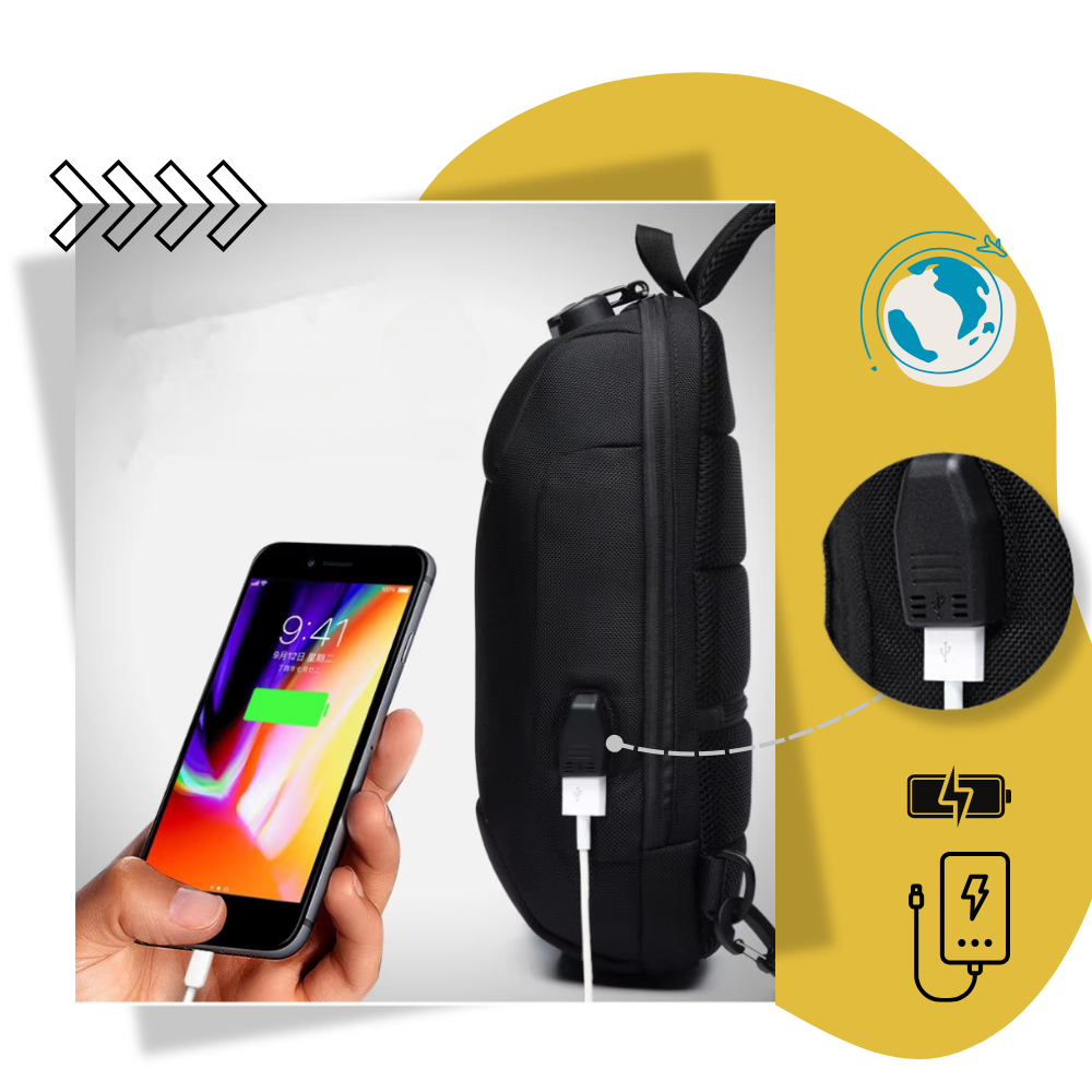 Säker Charge Crossbody-väska - Ozerty