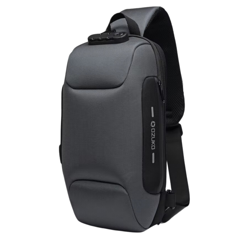 Säker Charge Crossbody-väska -Grå - Ozerty