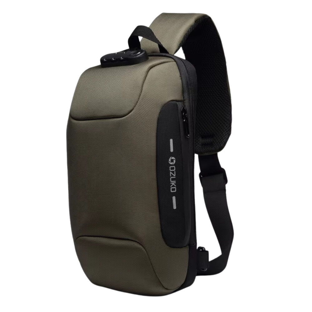 Säker Charge Crossbody-väska -Grön - Ozerty