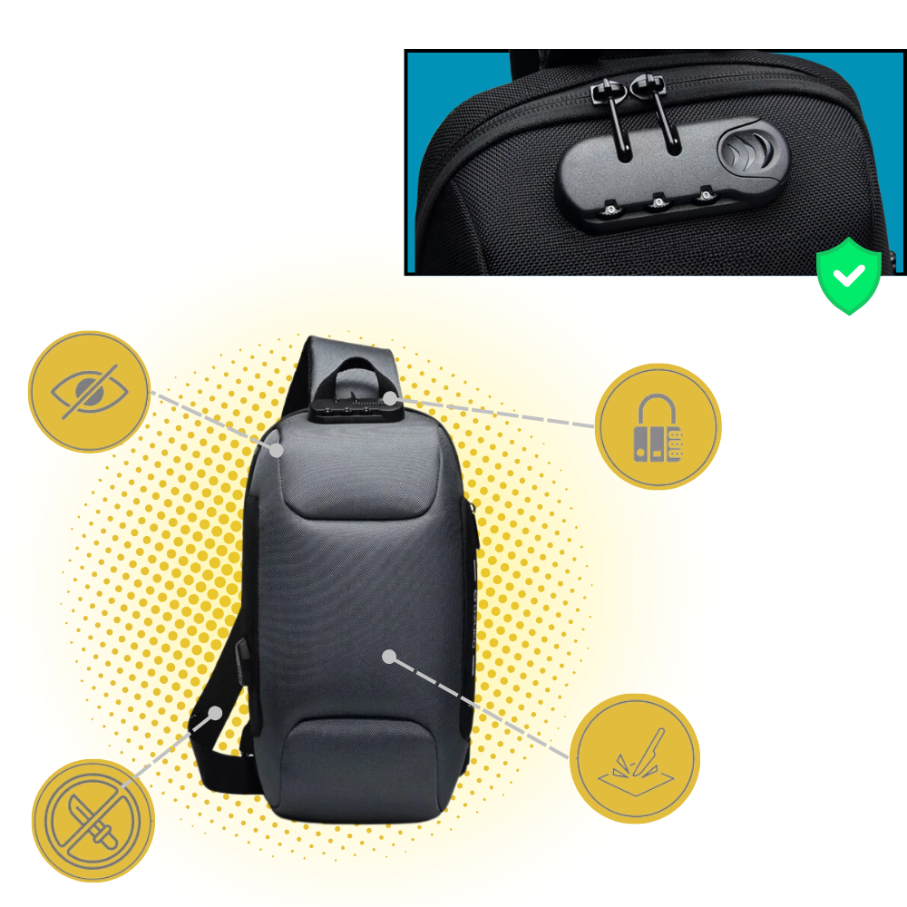 Säker Charge Crossbody-väska - Ozerty