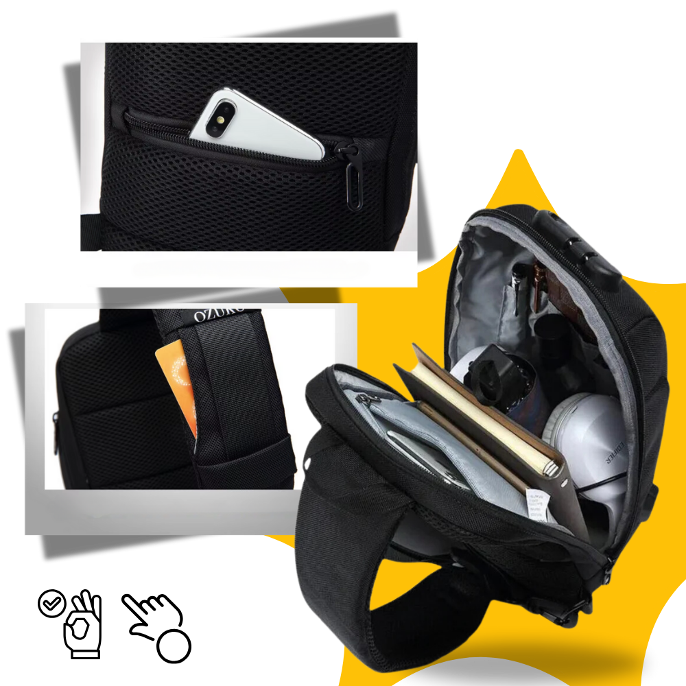 Säker Charge Crossbody-väska - Ozerty
