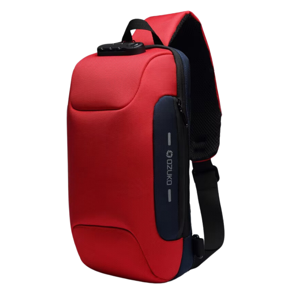 Säker Charge Crossbody-väska -Röd - Ozerty