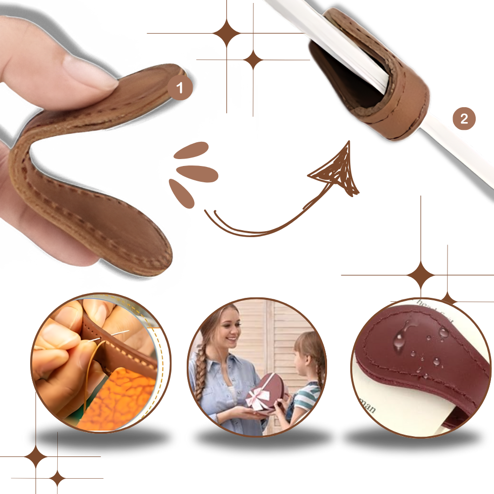 Snyggt personligt magnetiskt bokmärke i läder - Ozerty