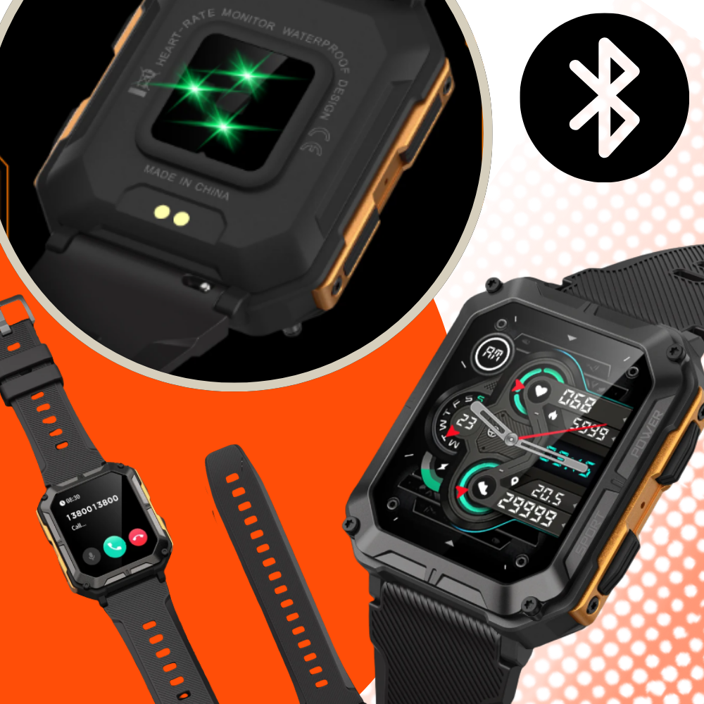 Smart taktisk klocka med militär hållbarhet - Ozerty