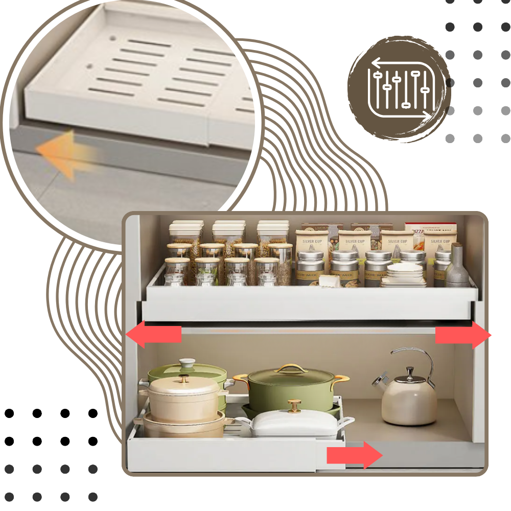 Utdragbar skåporganisatör - Ozerty