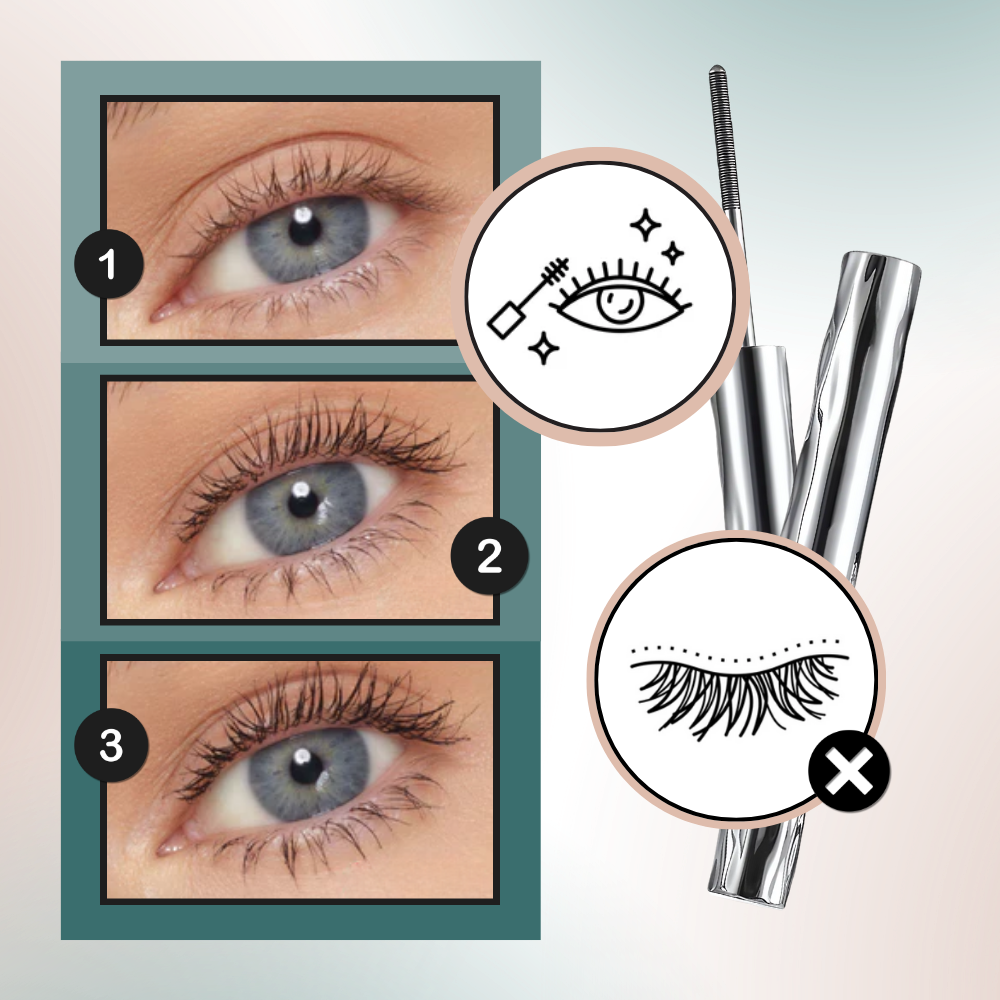 Mascara med stålborste för längre fransar - Ozerty