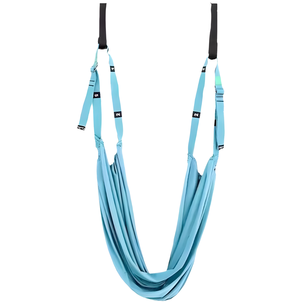 Stark justerbar yogahängmatta -Blå - Ozerty