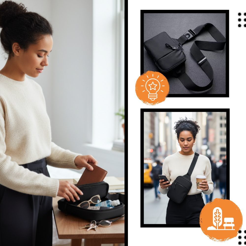 Trendig liten slingväska - Ozerty