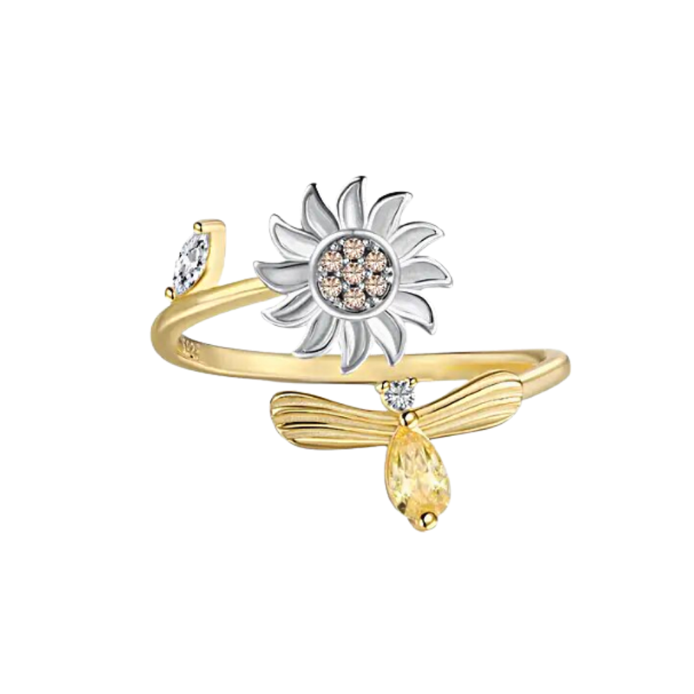 Fidget-ring solros -Guld - Ozerty