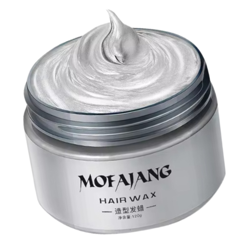 Temporär hårvax med vibranta färger -Vit - Ozerty