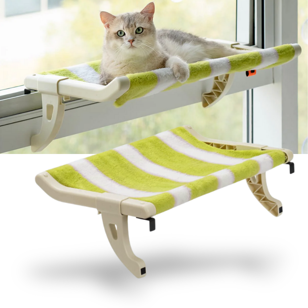 Verktygsfri kattbädd och sittpinne för fönster - Ozerty