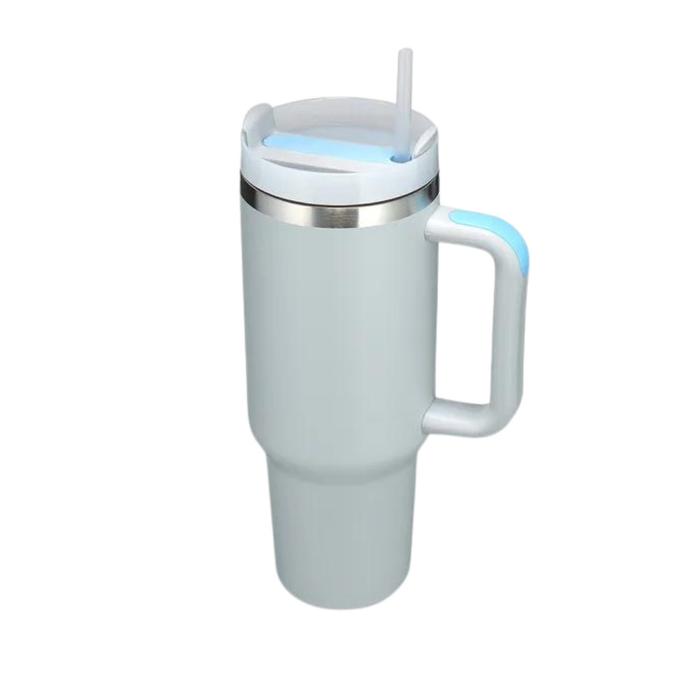 Stor Tumbler Cup Bil med handtag -Ljusgrå - Ozerty