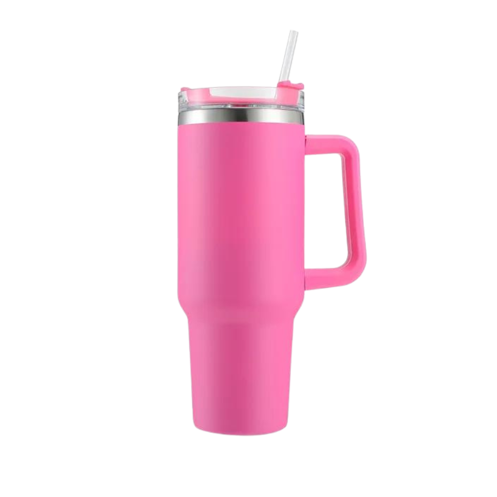 Stor Tumbler Cup Bil med handtag -Rosa - Ozerty