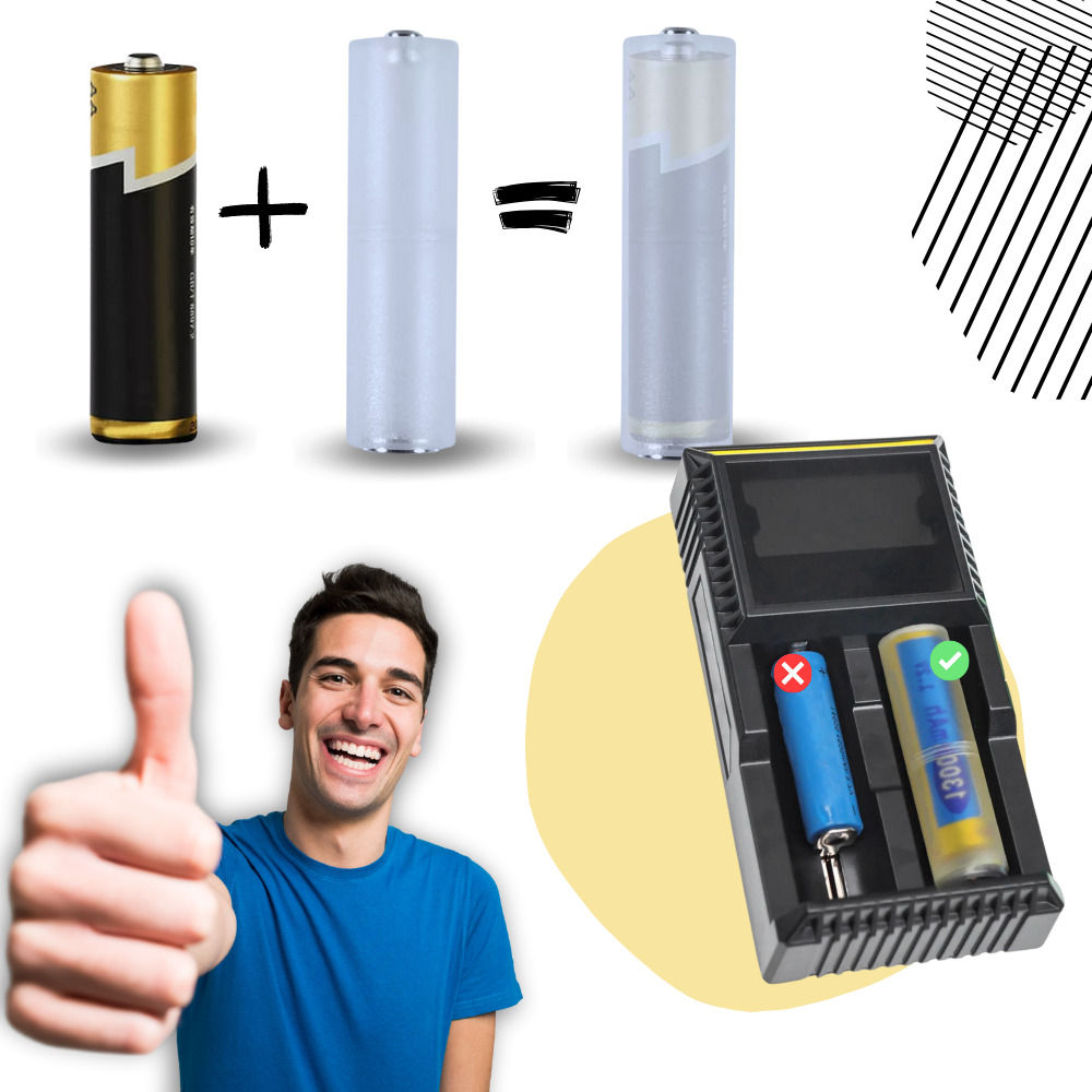 Universal AAA- till AA-batterikonverterare - Ozerty