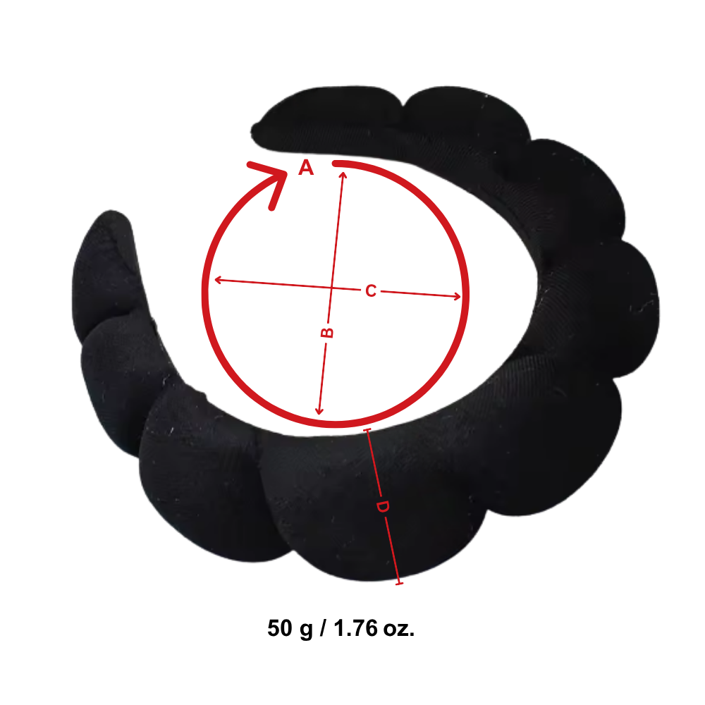 Pannband i sammet för hudvård - Ozerty