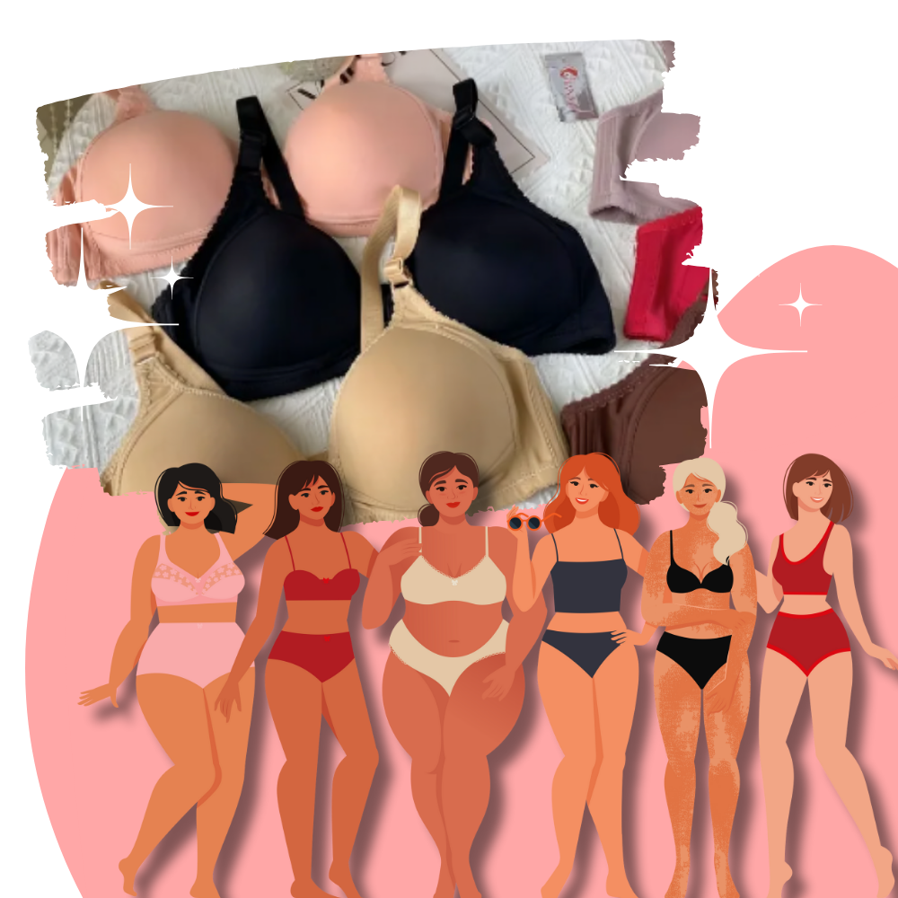 Trådlös push up-bh i plusstorlek - Ozerty