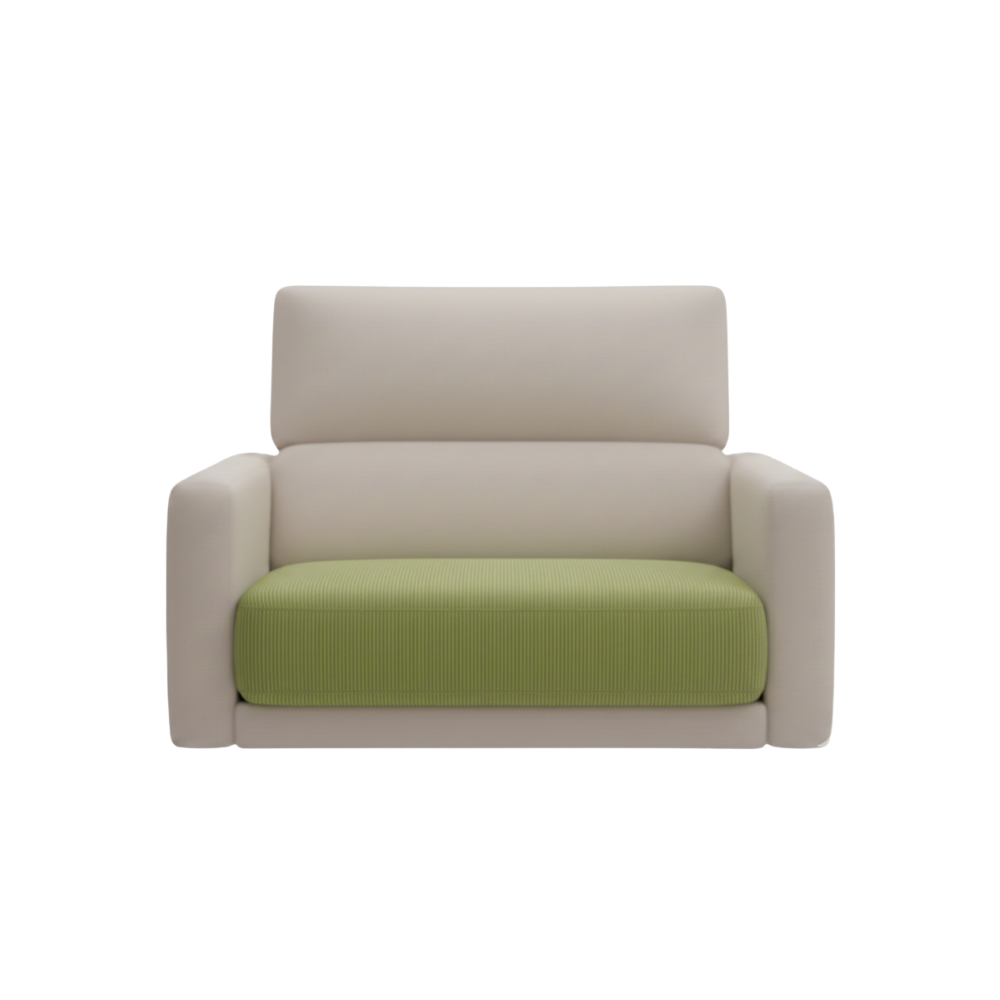 Skrynkelfritt sofföverdrag i manchestertyg -Delad sits - Ozerty